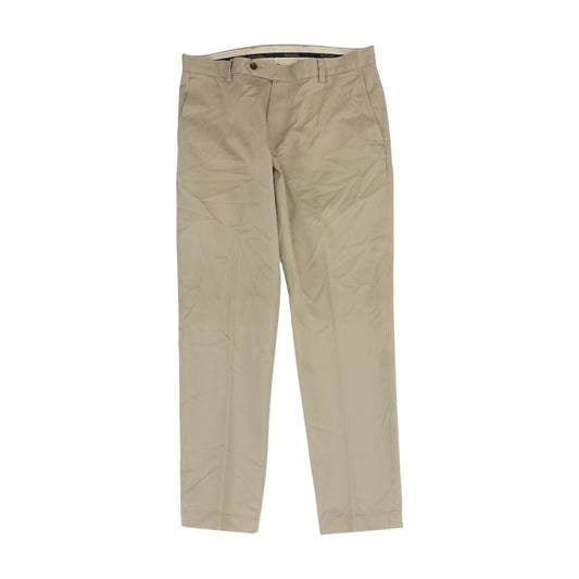 Khaki Solid Dress Pants