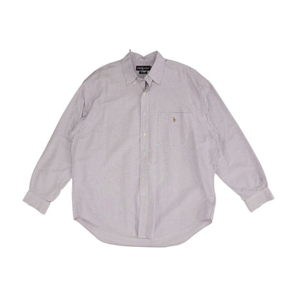 Purple Solid Long Sleeve Button Down
