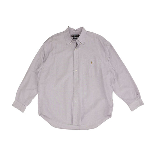 Purple Solid Long Sleeve Button Down