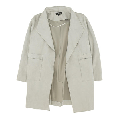 Gray Solid Topcoat Coat