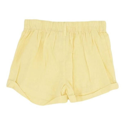 Yellow Solid Shorts