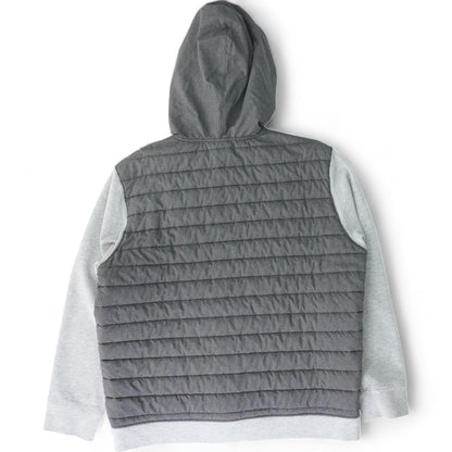 Gray Color Block Puffer Jacket