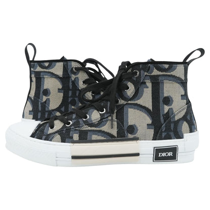 Beige/Black B23 League High-Top Sneaker in Maxi Dior Oblique Jacquard