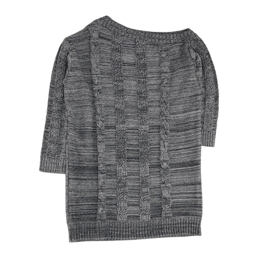 Charcoal Solid Midi Sweater Dress