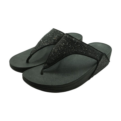 Black Wedged Sandals