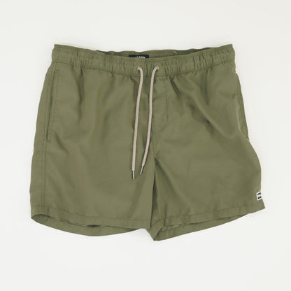 Green Solid Swim Shorts
