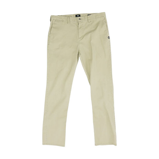 Khaki Solid Casual Pants