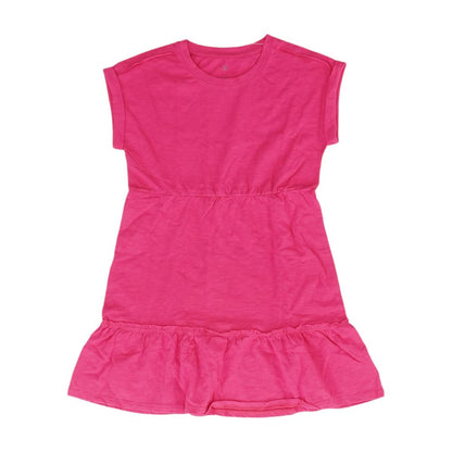 Pink Solid Midi Dress