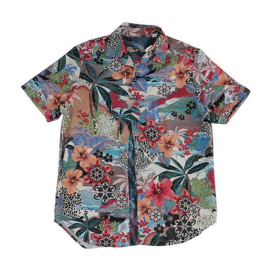 Multi Floral Short Sleeve Button Down
