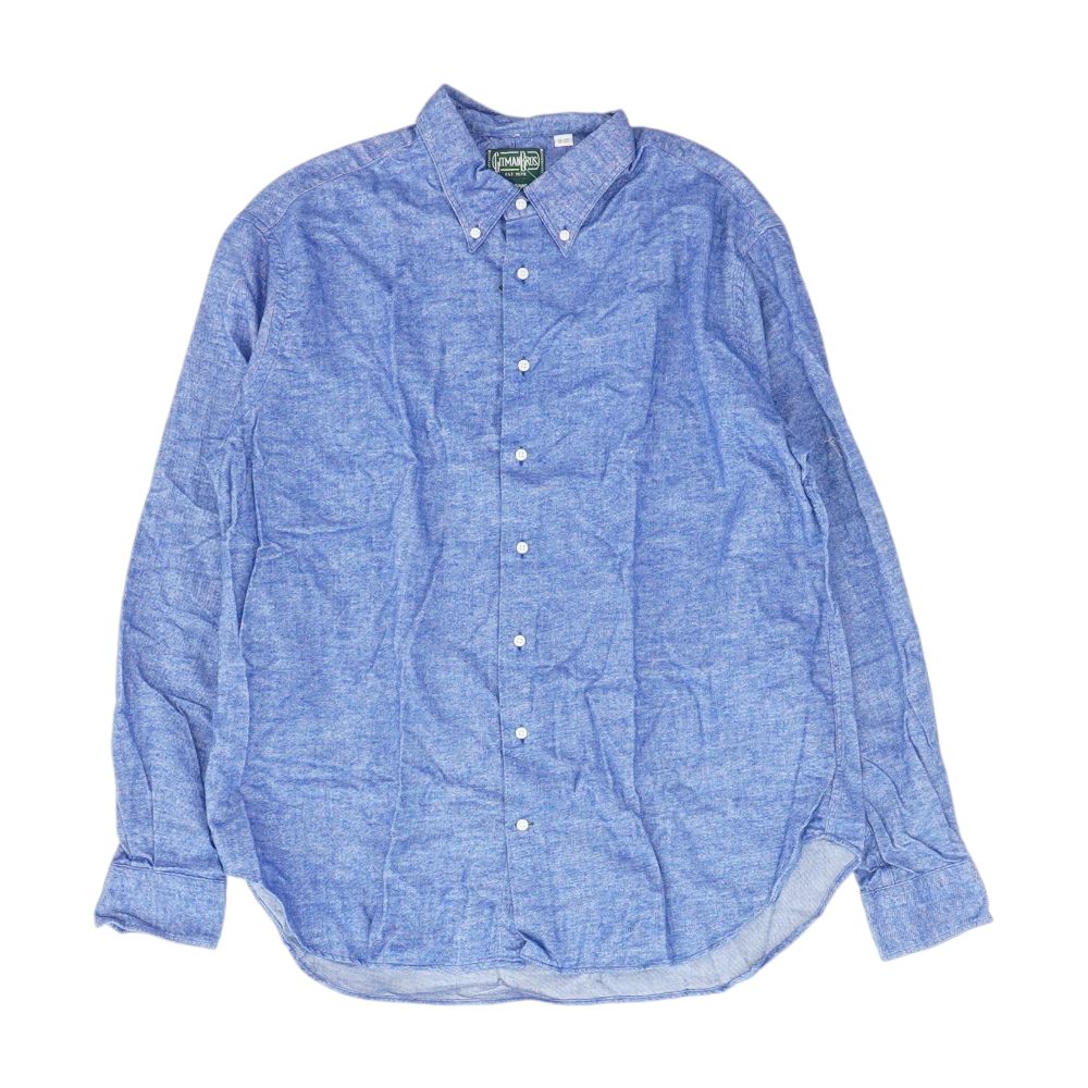 Blue Solid Long Sleeve Button Down – Unclaimed Baggage