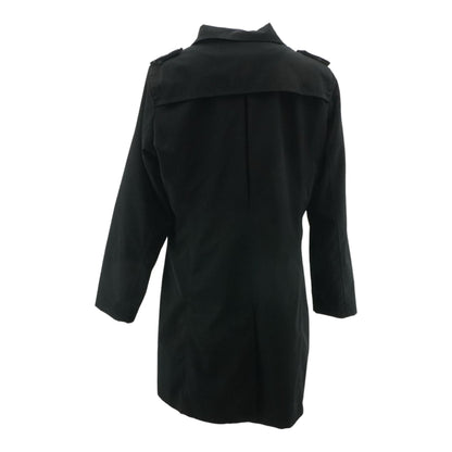Black Solid Topcoat Coat