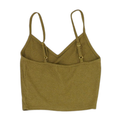 Green Tank Knit Top