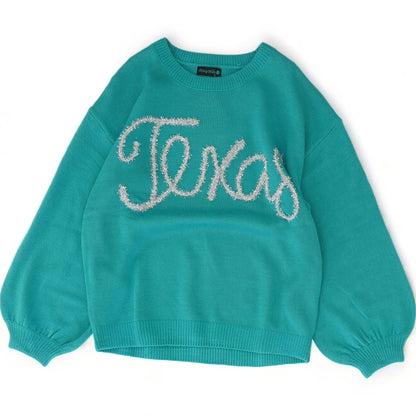 Green Solid Crewneck Sweater