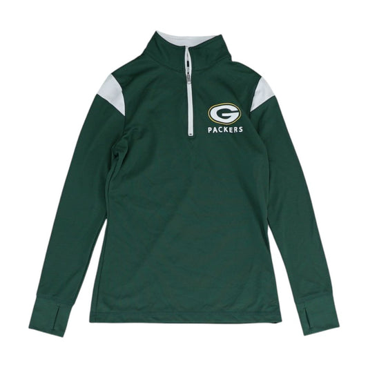 Green Color Block 1/4 Zip Pullover