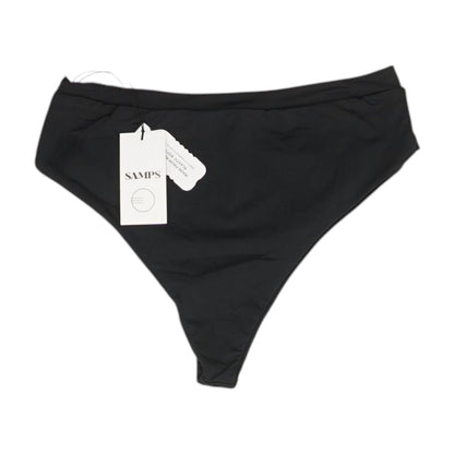 Black Solid Swim Bottom