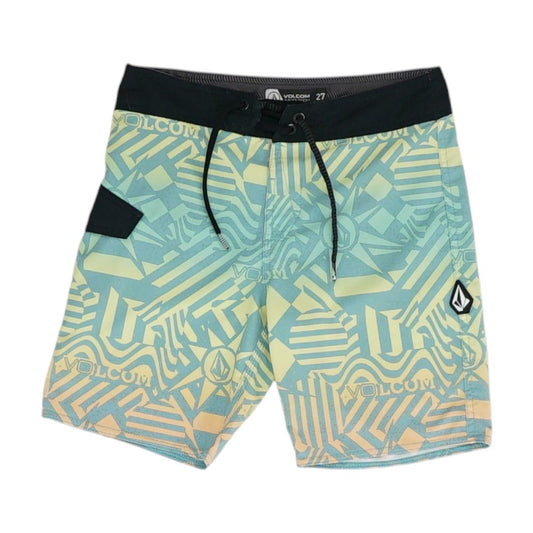 Green Graphic Swim Shorts
