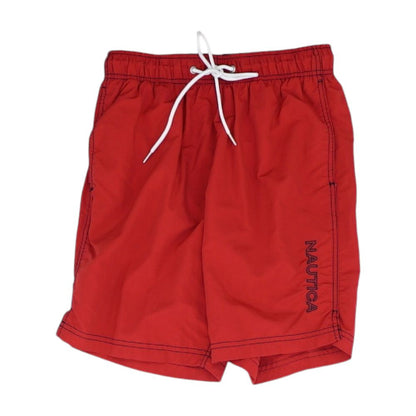 Red Solid Swim Shorts