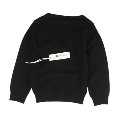Black Solid Cardigan Sweater