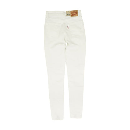 721 White Solid High Rise Skinny Leg Jeans