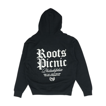 Black Graphic Hoodie Pullover