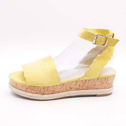 Faitful Flatform Yellow Wedged Sandals