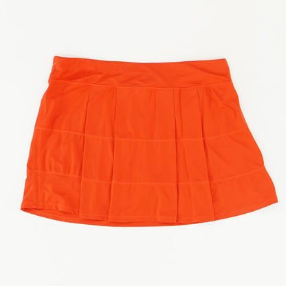 Red Solid Skort Skirt