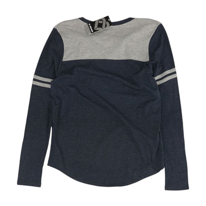 Blue Graphic V Neck Tufts T-Shirt