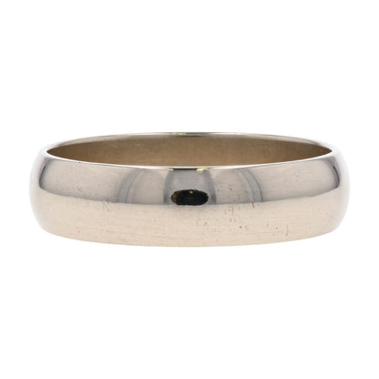 14K White Gold Plain Band