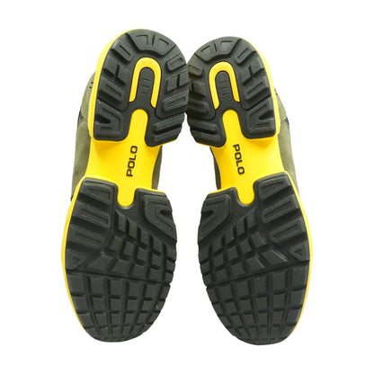 Green Leather Low Top Athletic Shoes