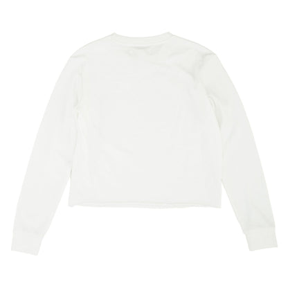 White Solid Sweatshirt