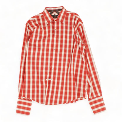 Red Check Long Sleeve Button Down