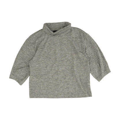 Gray Polka Dot Knit Top