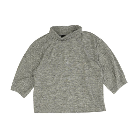 Gray Polka Dot Knit Top