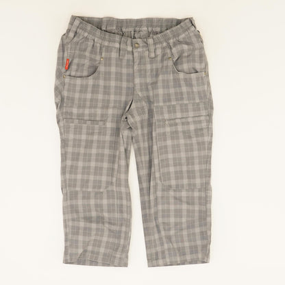 Gray Check Capri Pants
