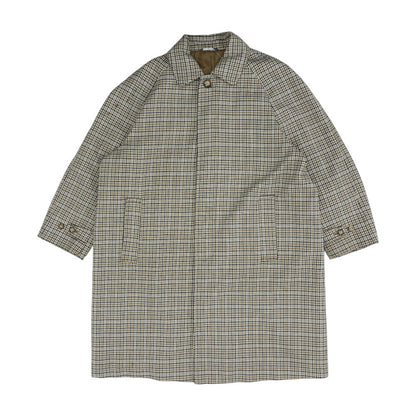 Tan Plaid Topcoat Coat