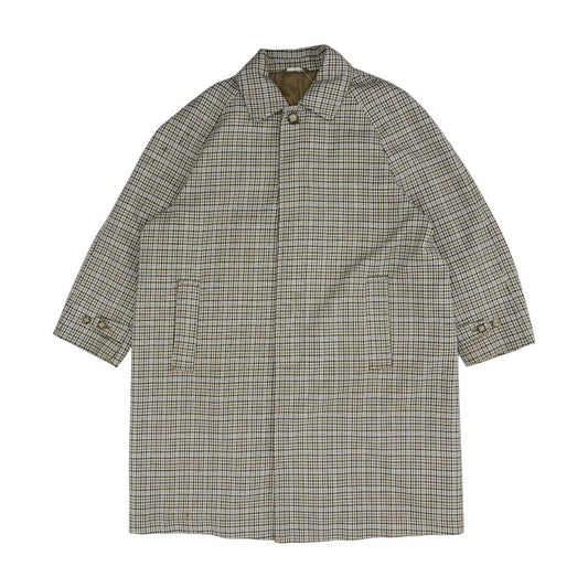 Tan Plaid Topcoat Coat