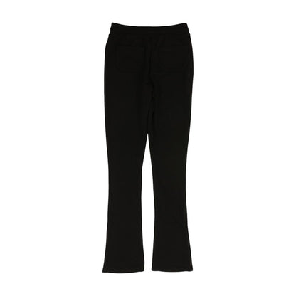Black Solid Active Pants
