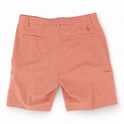 Coral Solid Cargo Shorts