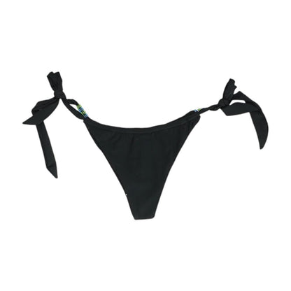 Black Solid Swim Bottom