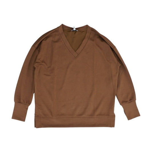 Brown V-Neck Pullover
