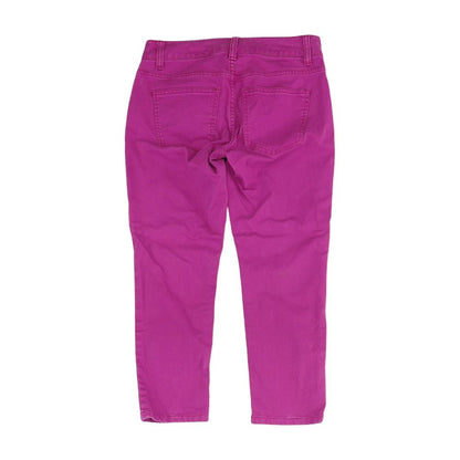 Pink Solid Slim Leg Jeans