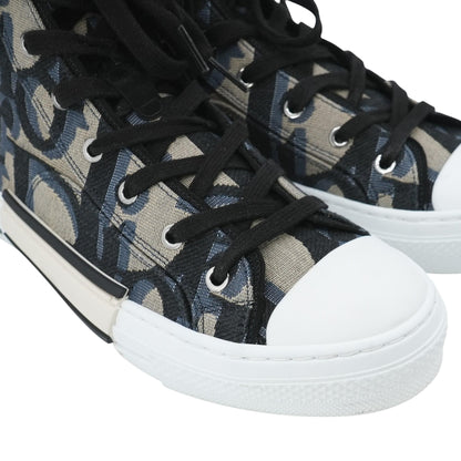Beige/Black B23 League High-Top Sneaker in Maxi Dior Oblique Jacquard