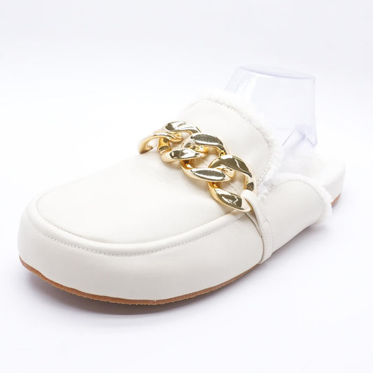 Ayla Ivory Slipper Flats