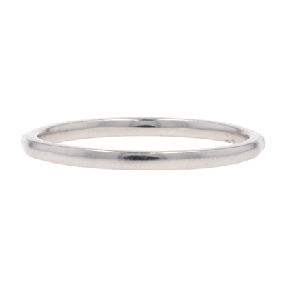 10K White Gold Round Single Cut Diamond Accented Band