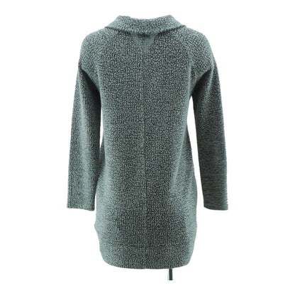 Gray Solid Cardigan Sweater