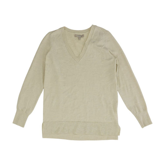 Beige V-Neck Sweater