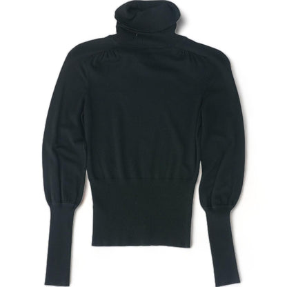 Black Solid Turtleneck Sweater