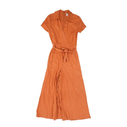 Orange Solid Jumpsuit