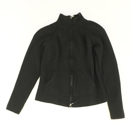Black Solid Mockneck Sweater