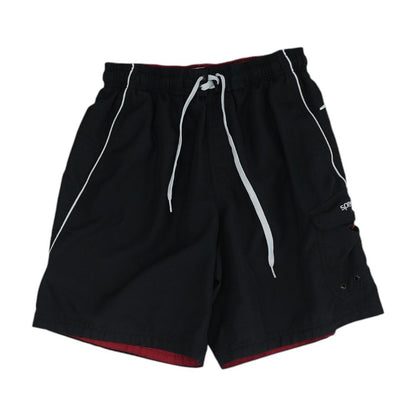 Black Solid Board Shorts